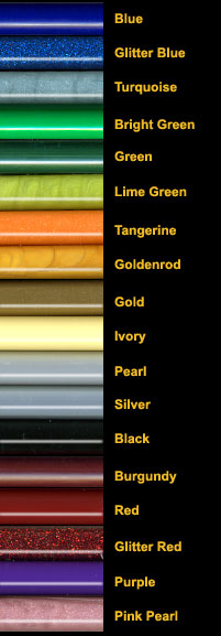 Glue gun wax colors