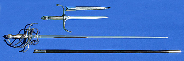 Silver swept hilt rapier